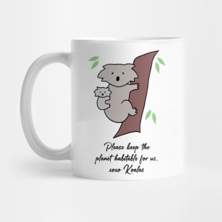 Koala - Habitable Planet (White) Mug